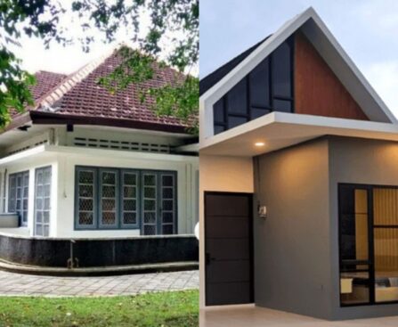 Perbandingan rumah baru dan rumah second di tahun 2025 dengan ilustrasi perumahan