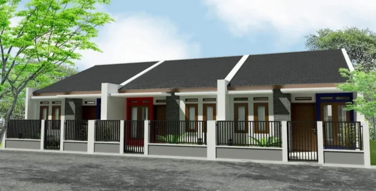 Ilustrasi rumah kontrakan minimalis modern disewakan di tahun 2025