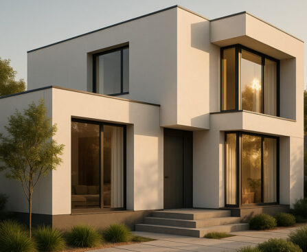 Desain rumah minimalis modern 2025 dengan fasad elegan dan pencahayaan alami
